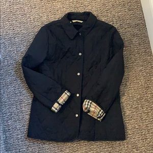 Black Burberry Diamond Quilted Jacket